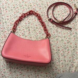 Kate Spade Pink Leather Shoulder Bag with Elegant Design